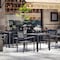 Flash Furniture 5PC Black Table and Chairs with Poly Resin Finish SB-A268C4-T-BK-GG - alternate 9